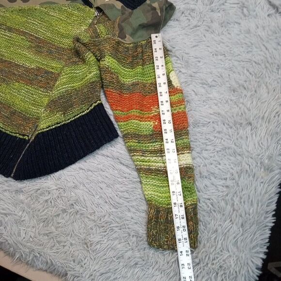 Free People Green and Orange Camouflage Cardigan - Picture 5 of 10